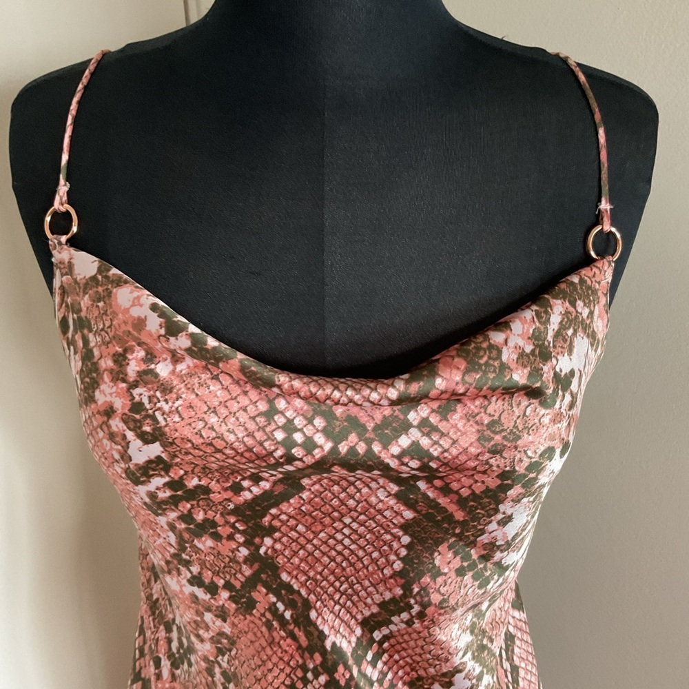 Victoria’s Secret Pink Brown Snake Print Spaghetti Strap Sundress Size S - Picture 5 of 9